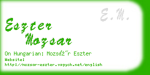 eszter mozsar business card
